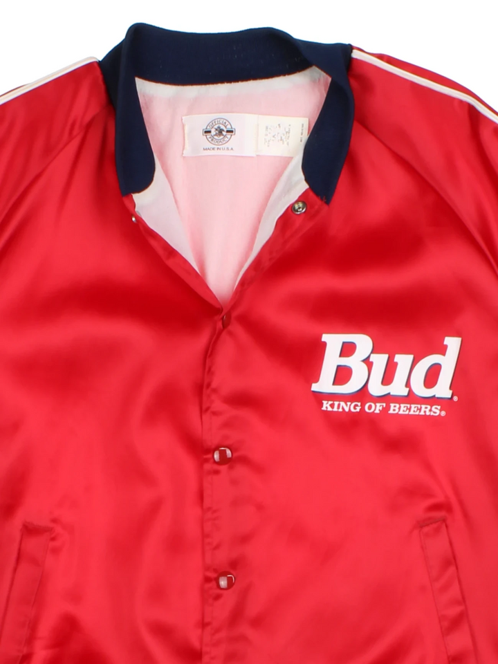 90's Budweiser Satin Bomber Jacket (Size XL)