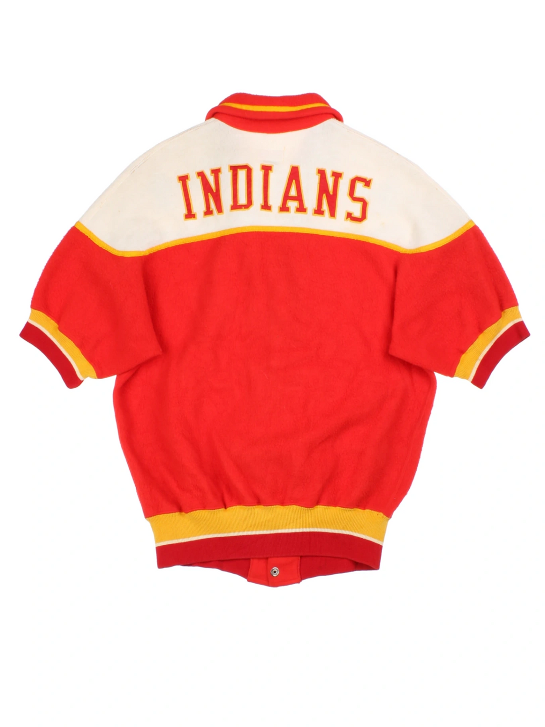 70's Short Sleeve Indians Varsity Jacket (Size M)