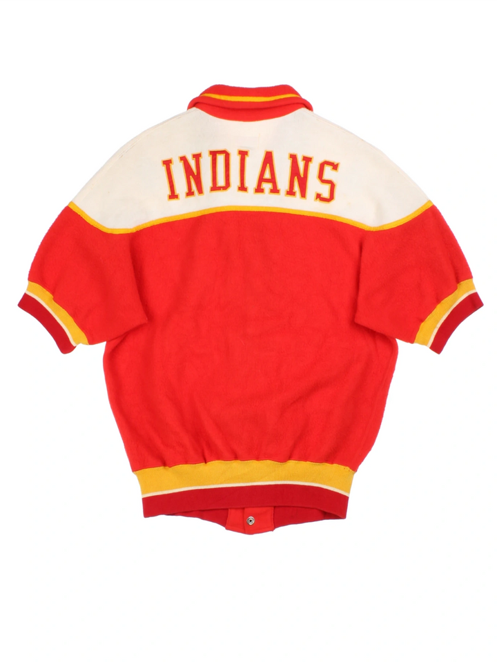 70's Short Sleeve Indians Varsity Jacket (Size M)