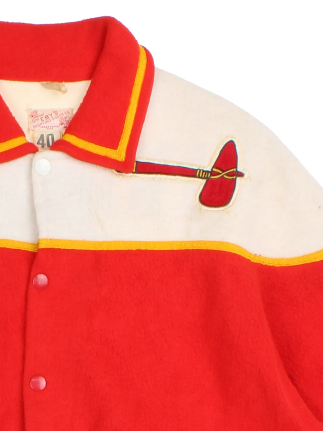 70's Short Sleeve Indians Varsity Jacket (Size M)