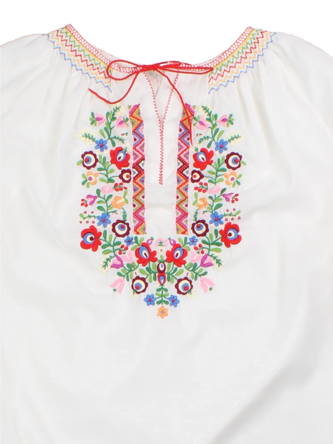 Traditional Hungarian Embroidered Blouse (Size L)