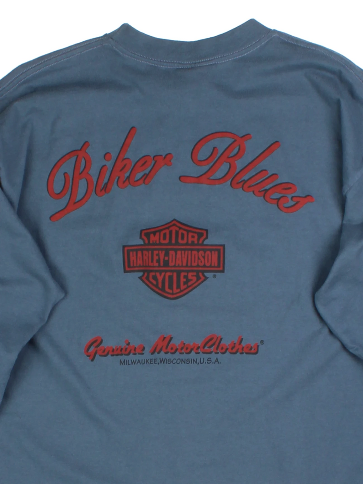 90's Biker Blues Harley-Davidson T-Shirt (Size L)