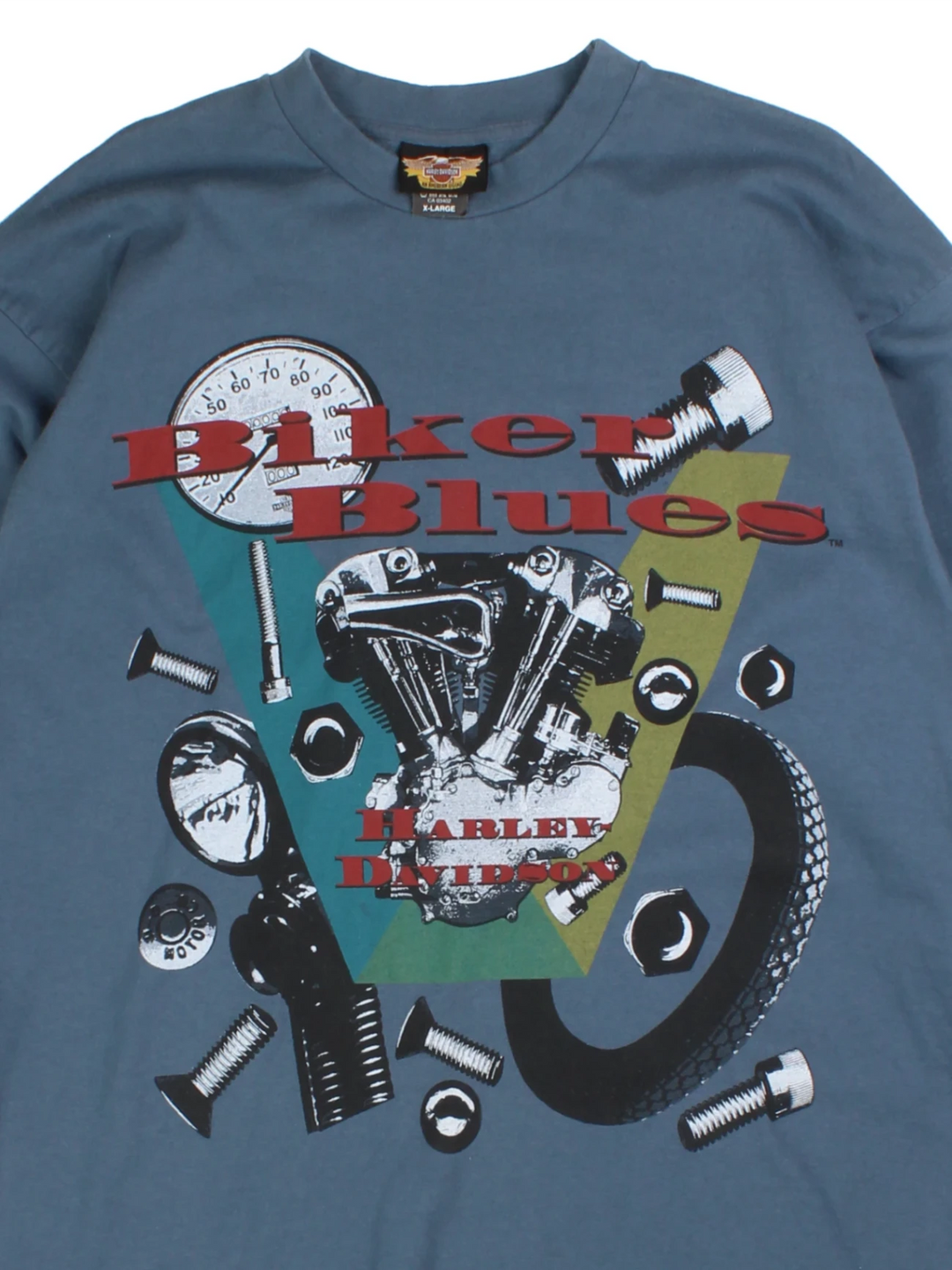 90's Biker Blues Harley-Davidson T-Shirt (Size L)