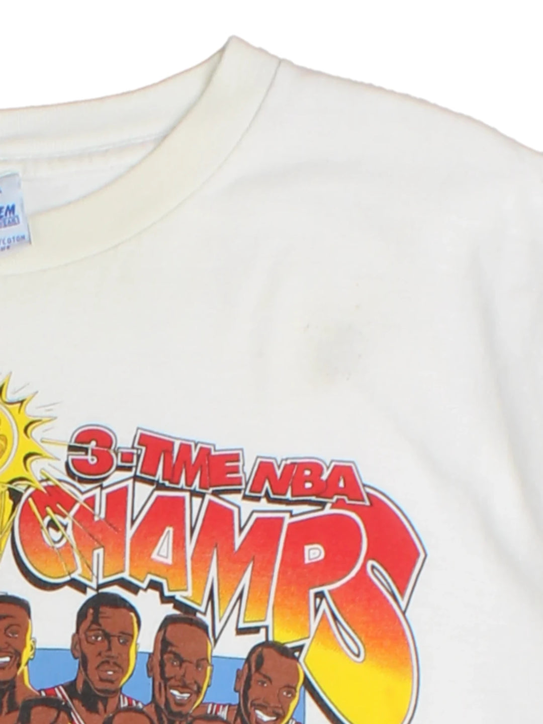 93 Chicago Bulls Time World Championship NBA Salem Comic T-Shirt (Size M)