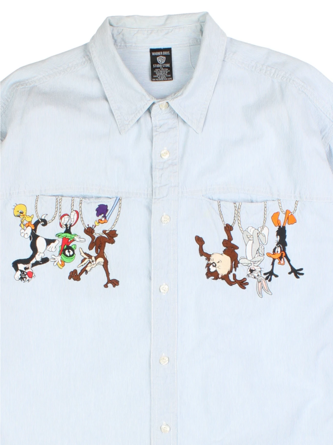 90's Looney Tunes Embroidered Shirt (Size XL)