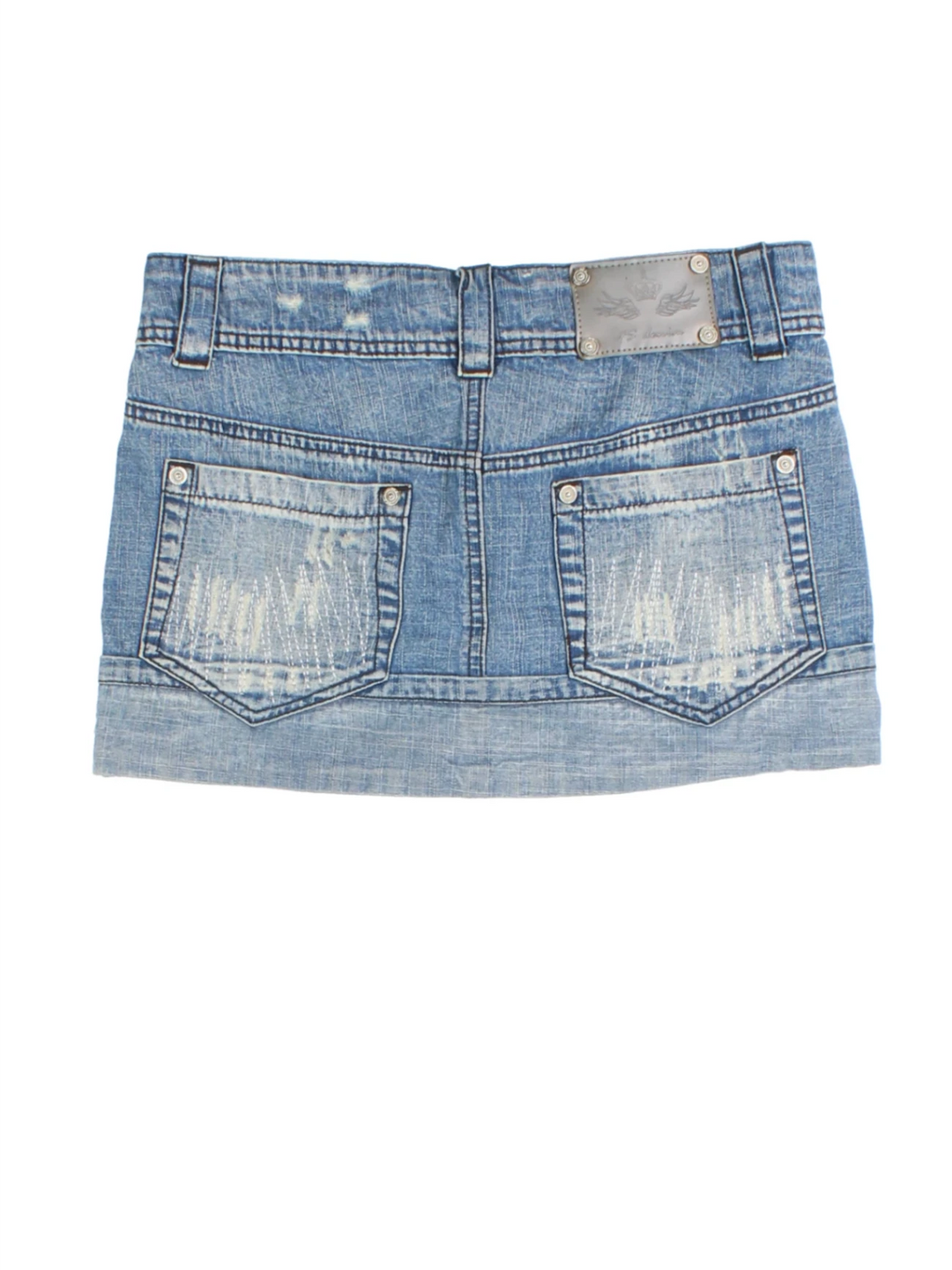 Y2K Denim Mini Skirt (Size XS)