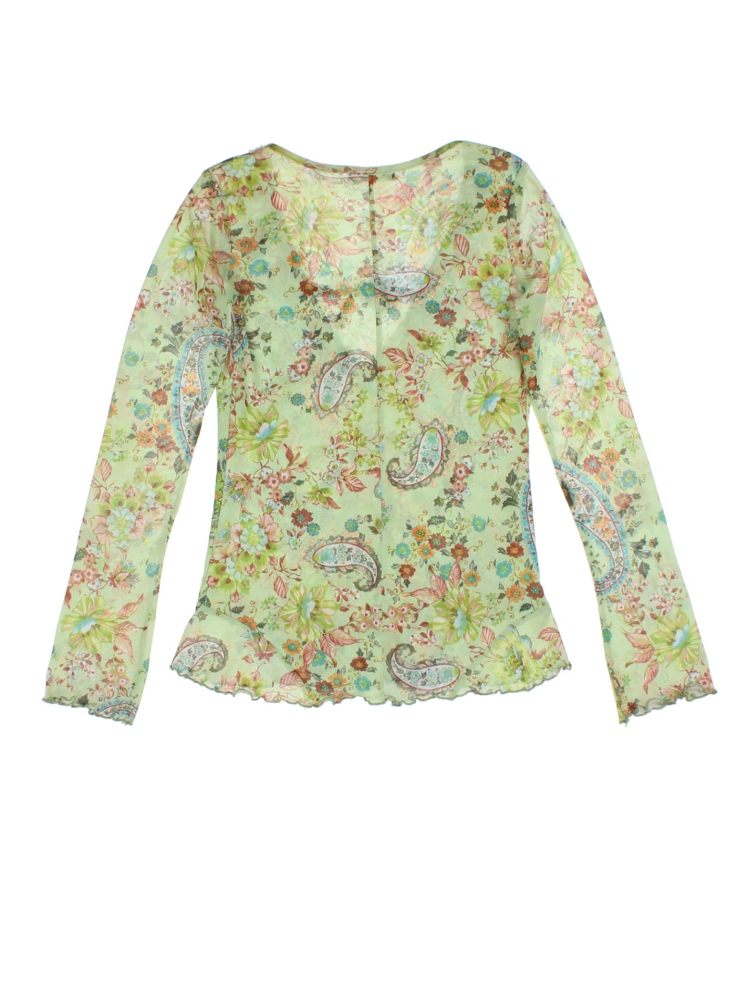 Y2K Paisley Print Top (Size S)