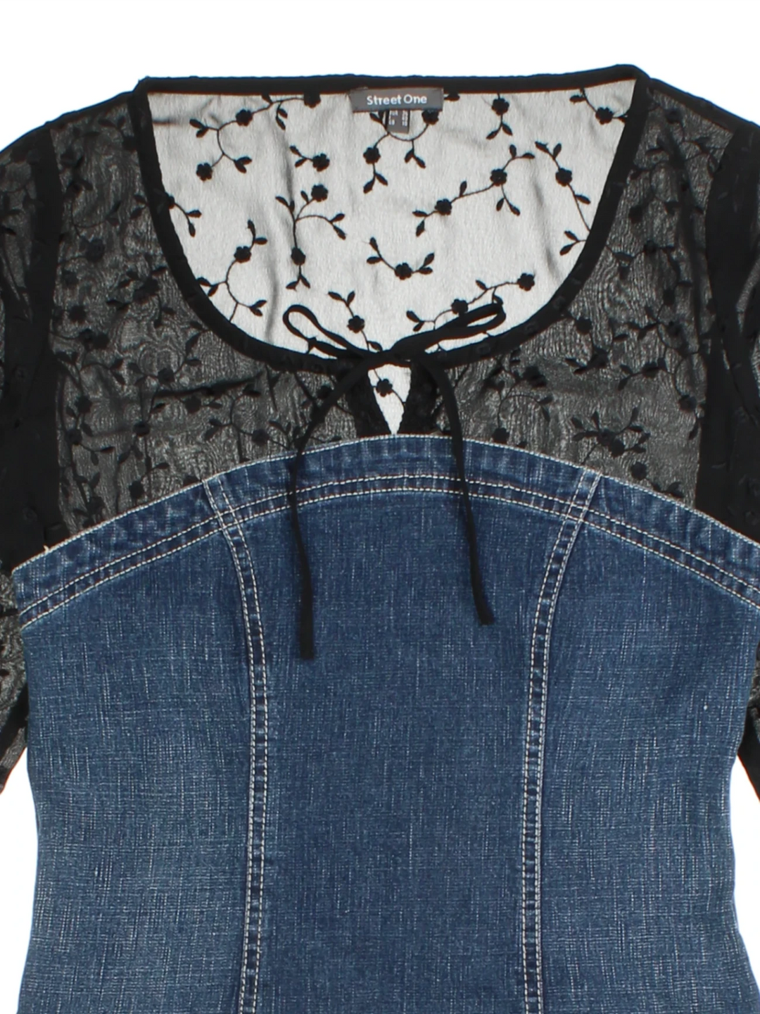 Y2K Denim Corset Top (Size XS)
