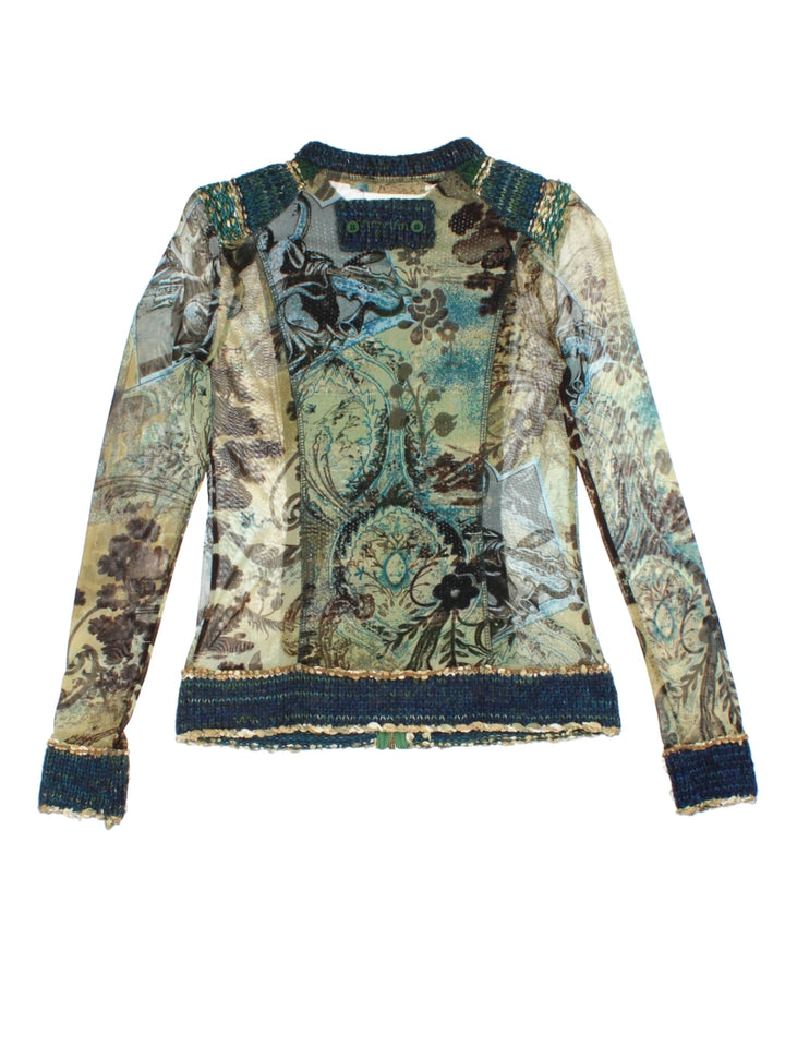 LuLu.H Paris Y2K Zip Cardigan (Size S)