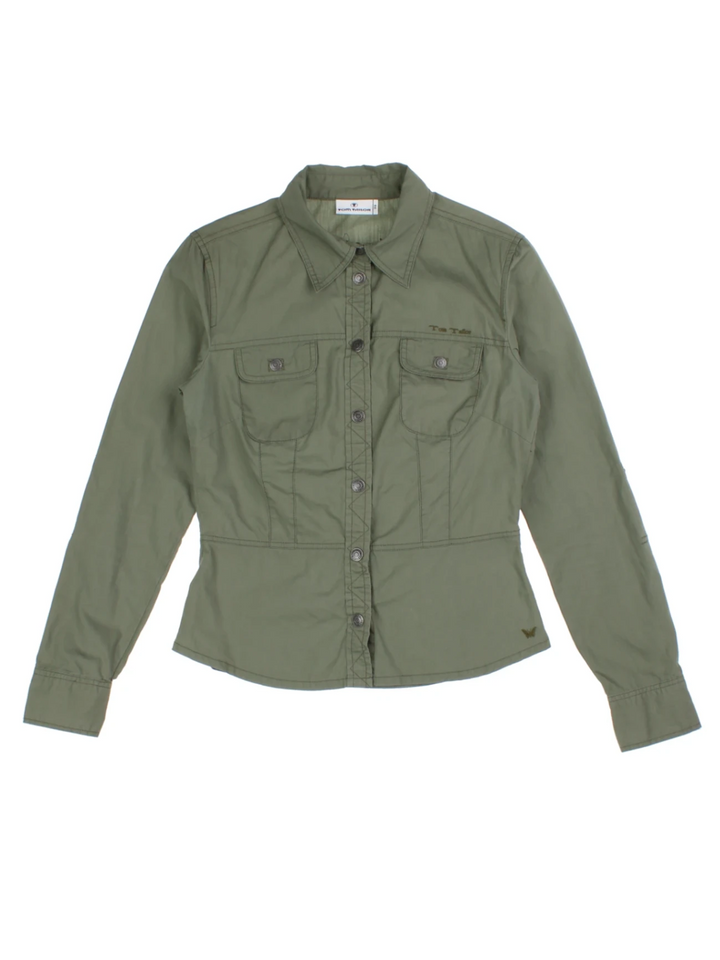 Y2K Military Shirt (Size XS)