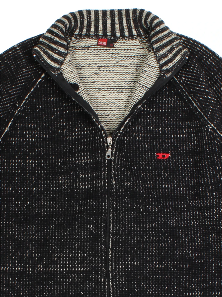 Diesel Funnel Neck Zip Cardigan (Size L)