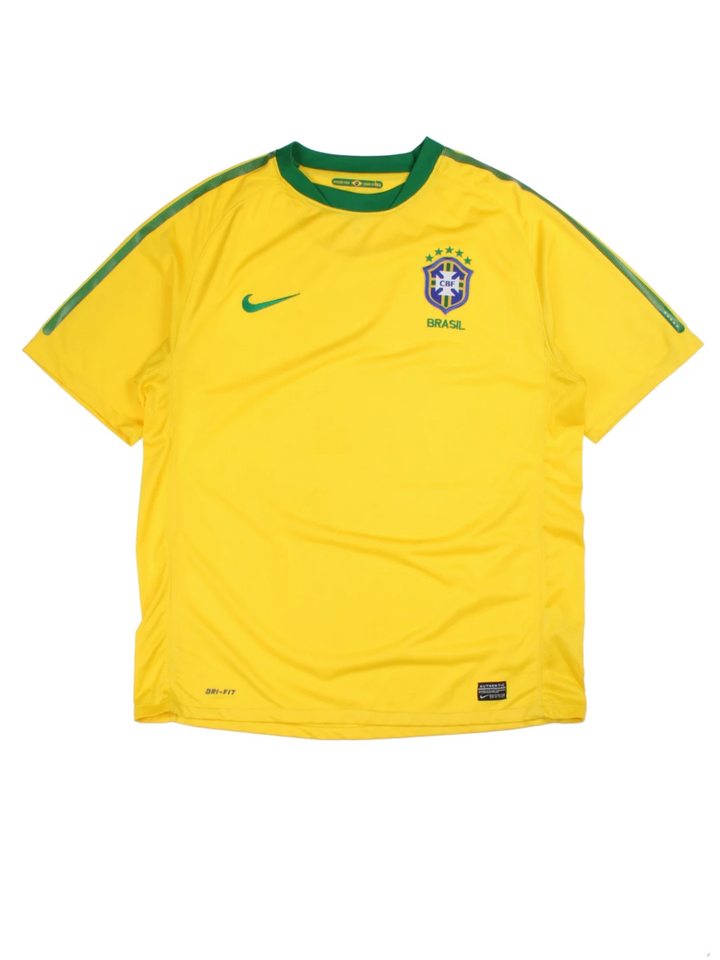 10-11 Nike Brazil Home Football Shirt (Size XL)