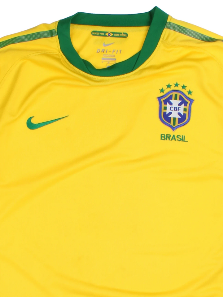 10-11 Nike Brazil Home Football Shirt (Size XL)