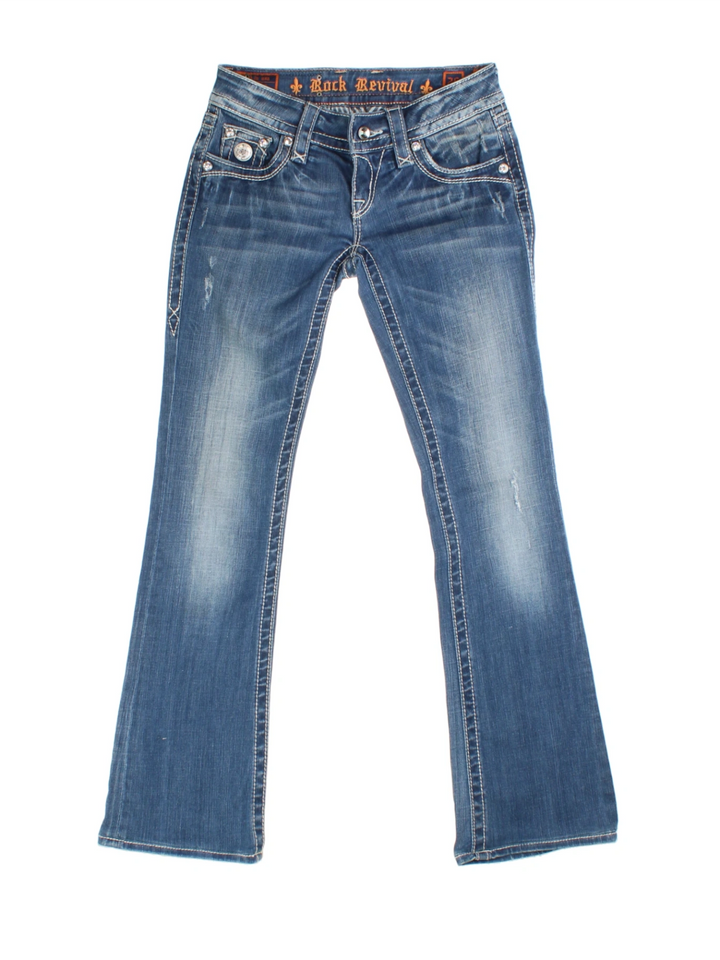 Y2K Rock Religion Low Rise Jeans (Size M)