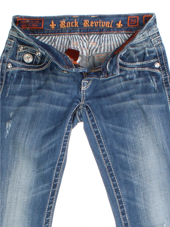 Y2K Rock Religion Low Rise Jeans (Size M)