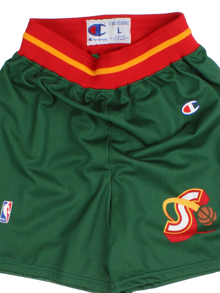 90s Champion Seattle SuperSonics NBA Basketball Shorts (Size M)