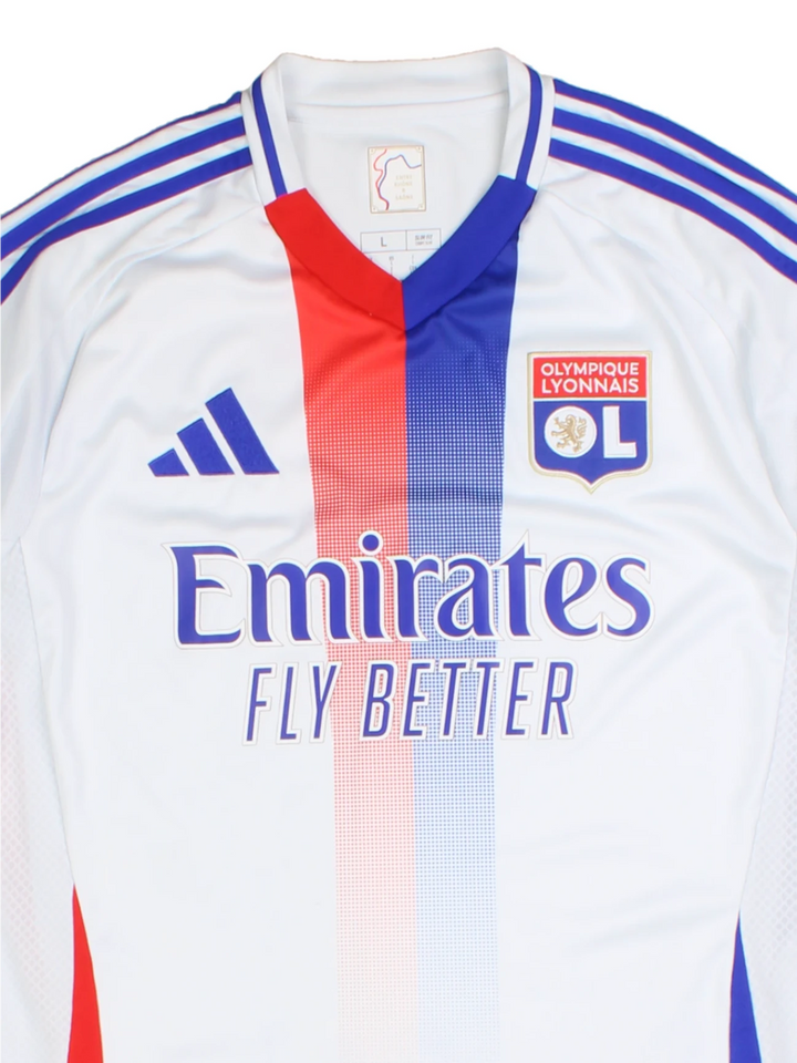 24-25 Adidas Olympique Lyon Home Football Shirt (Size L)
