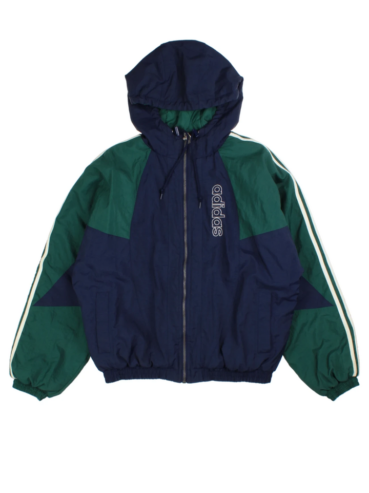 90's Adidas Colour-Block Windbreaker Jacket (Size XL)