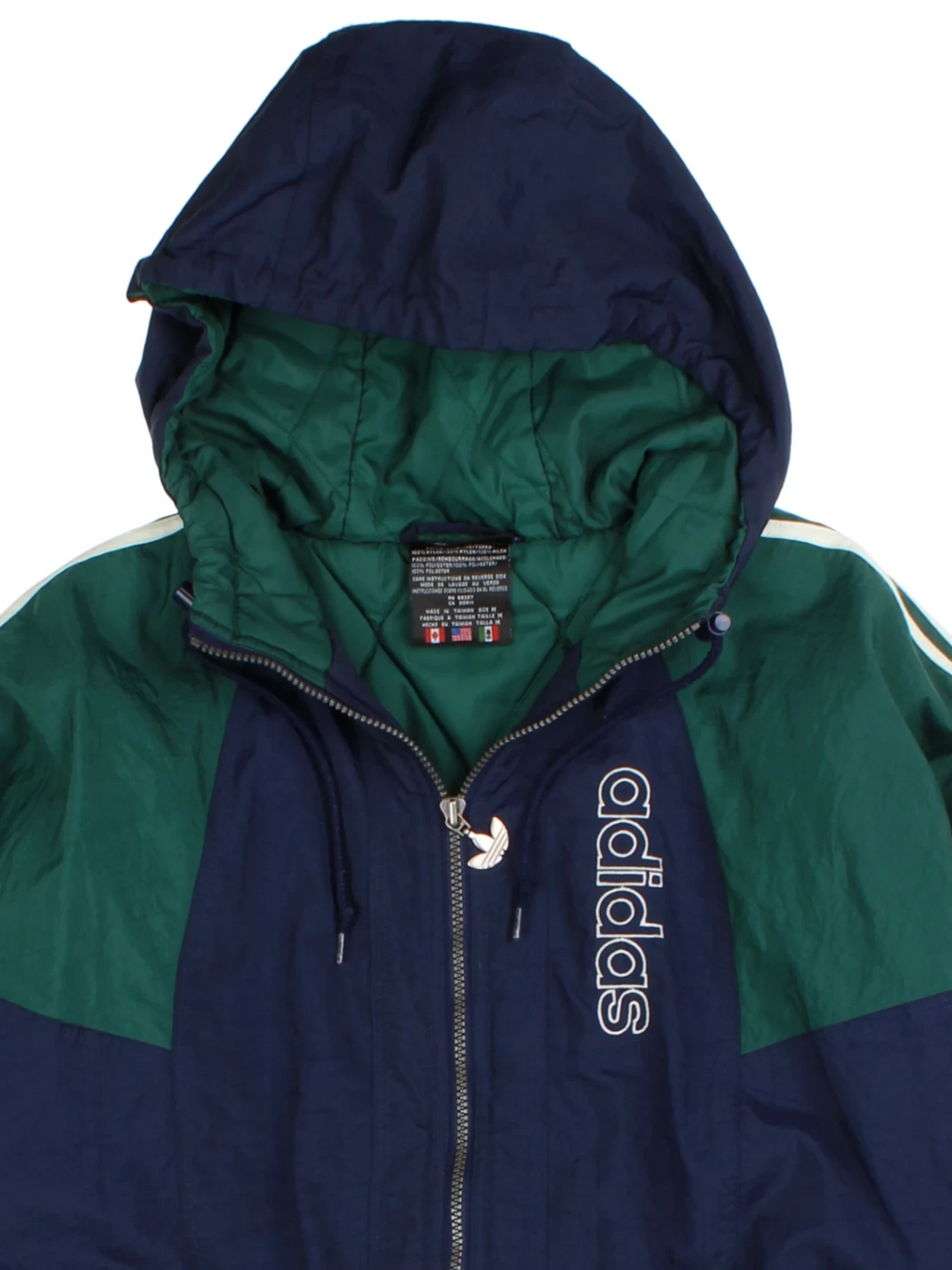 90's Adidas Colour-Block Windbreaker Jacket (Size XL)