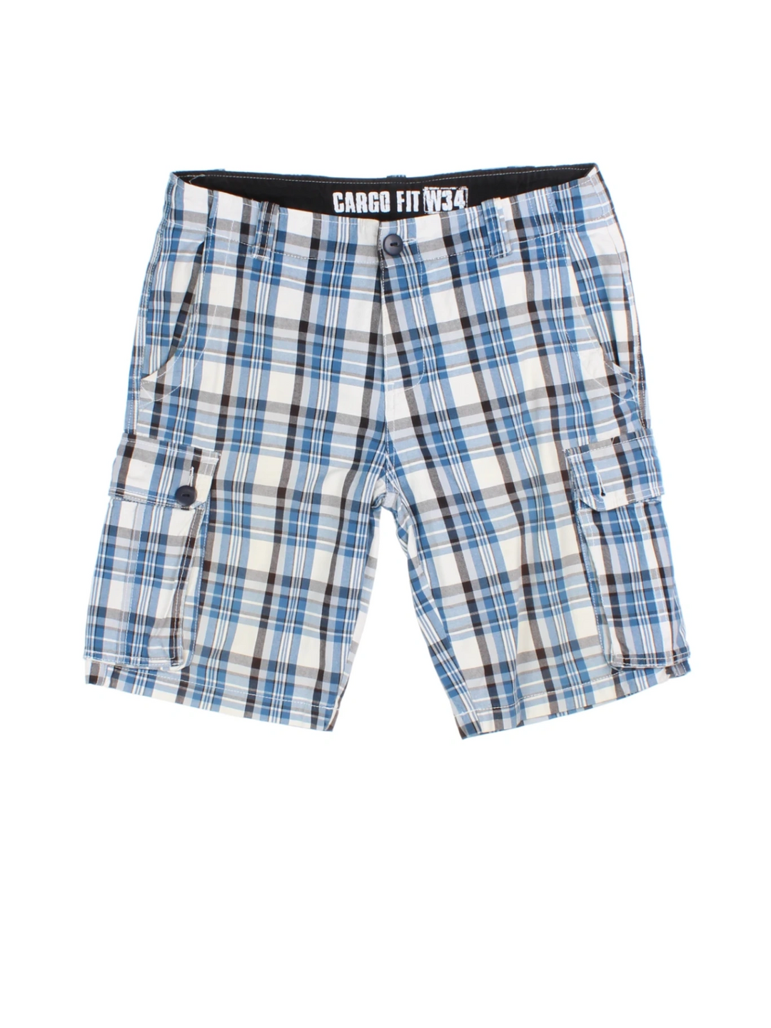 Checked Cargo Shorts (Size L)