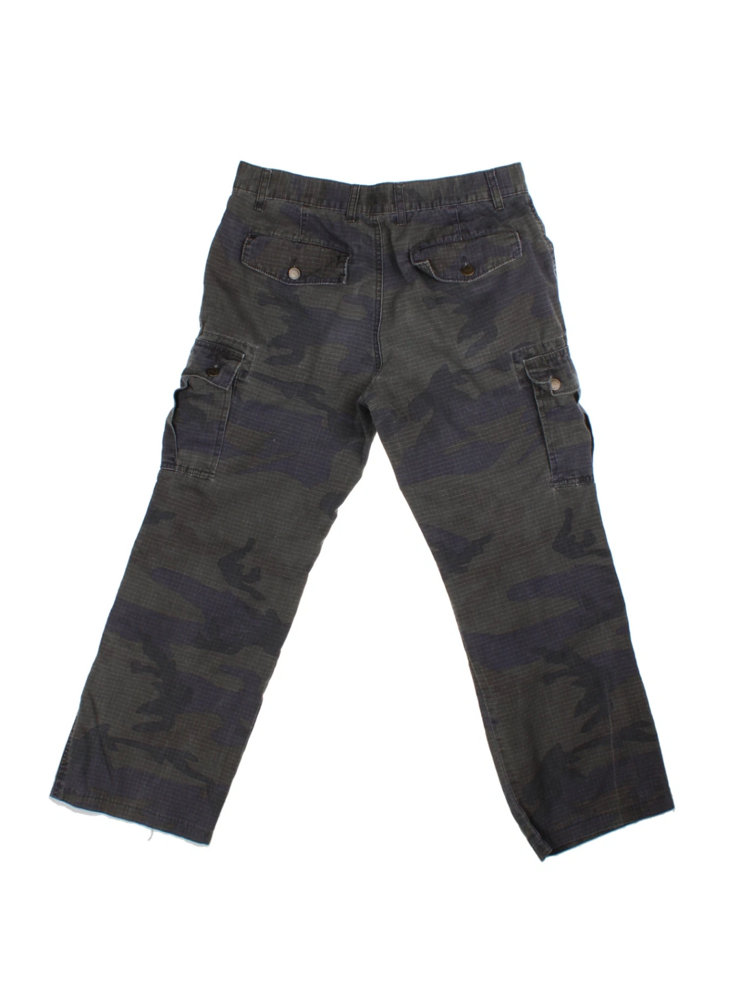 Y2K Camo Cargo Trousers (Size XL)
