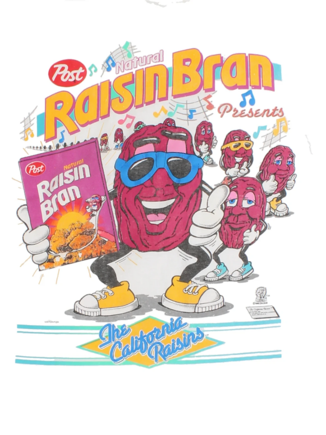 89 California Raisins "Post Raisin Bran" Promotional T-Shirt (Size L)