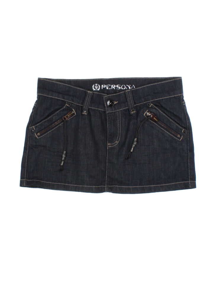 Y2K Denim Mini Skirt (Size M)