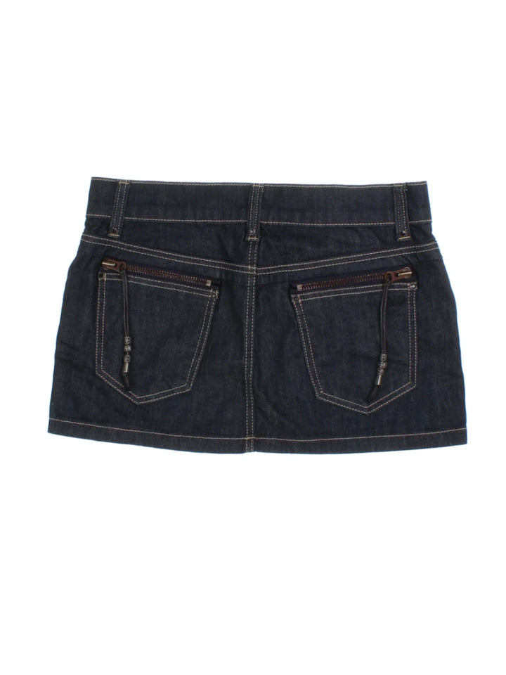Y2K Denim Mini Skirt (Size M)