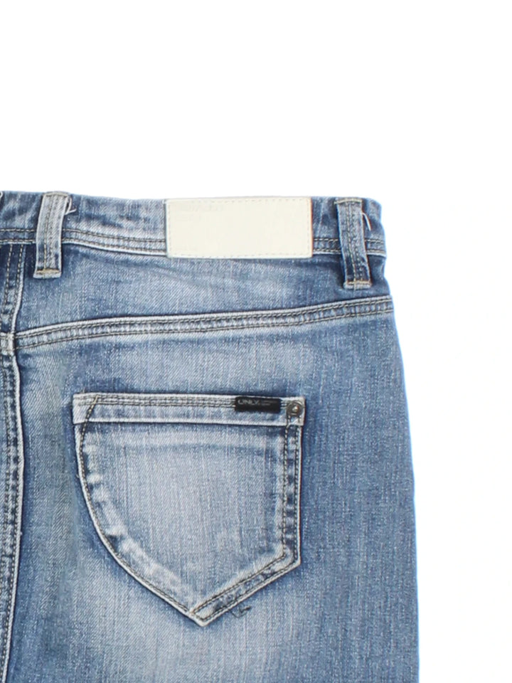 Y2K Denim Mini Skirt (Size M)