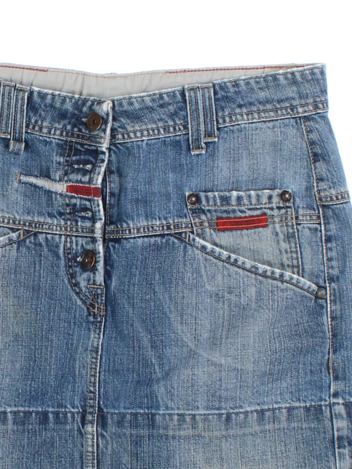 Y2K Denim Mini Skirt (Size L)