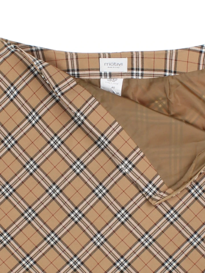 Y2K Nova Checked Mini Skirt (Size M)