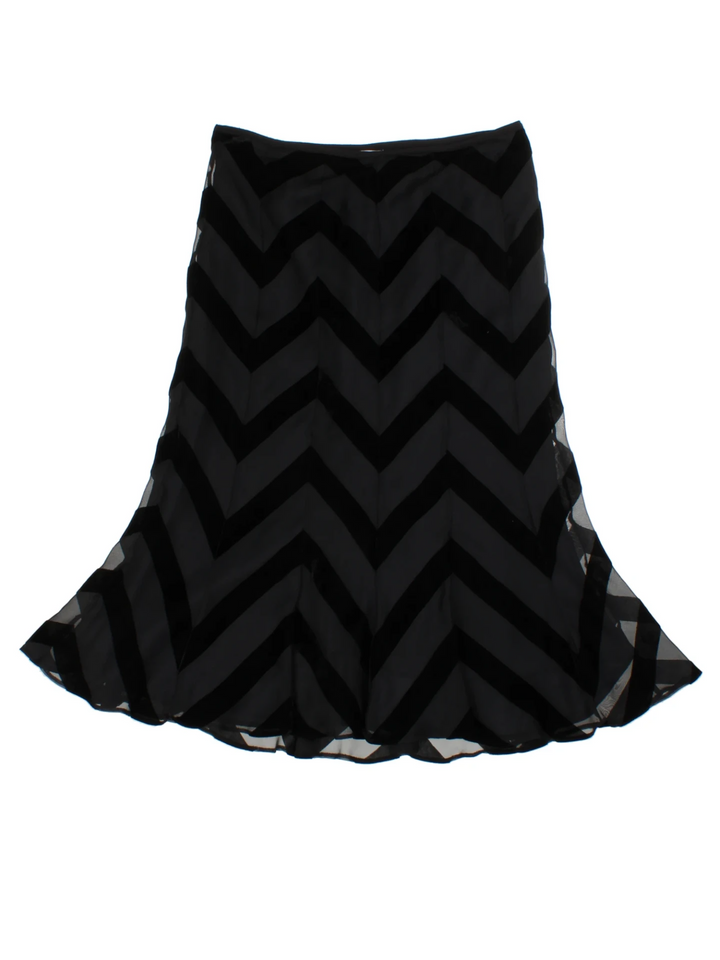 Y2K Zig-Zag Midi Skirt (Size L)