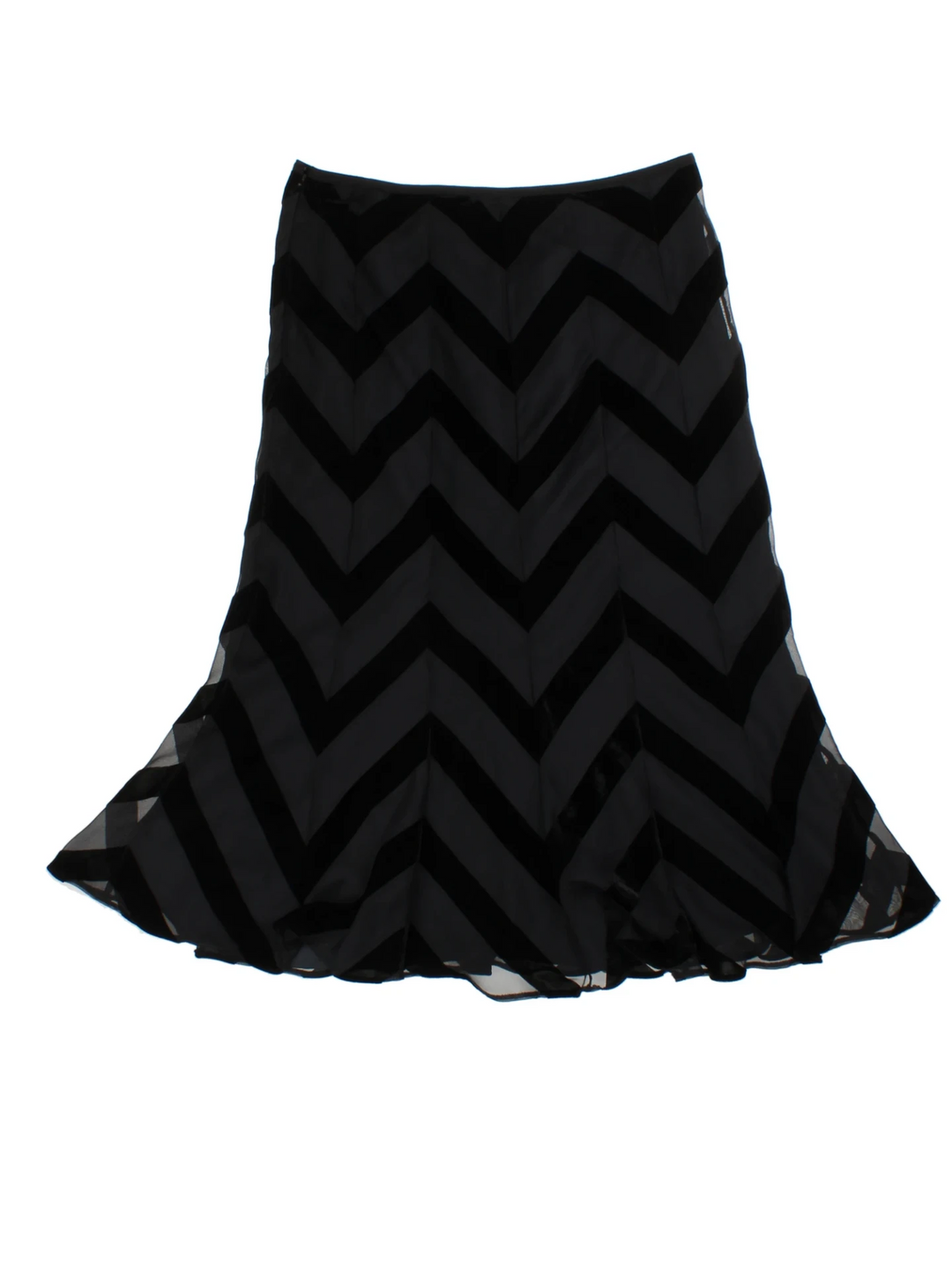 Y2K Zig-Zag Midi Skirt (Size L)