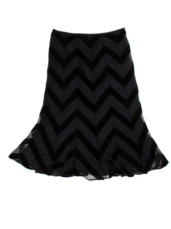 Y2K Zig-Zag Midi Skirt (Size L)
