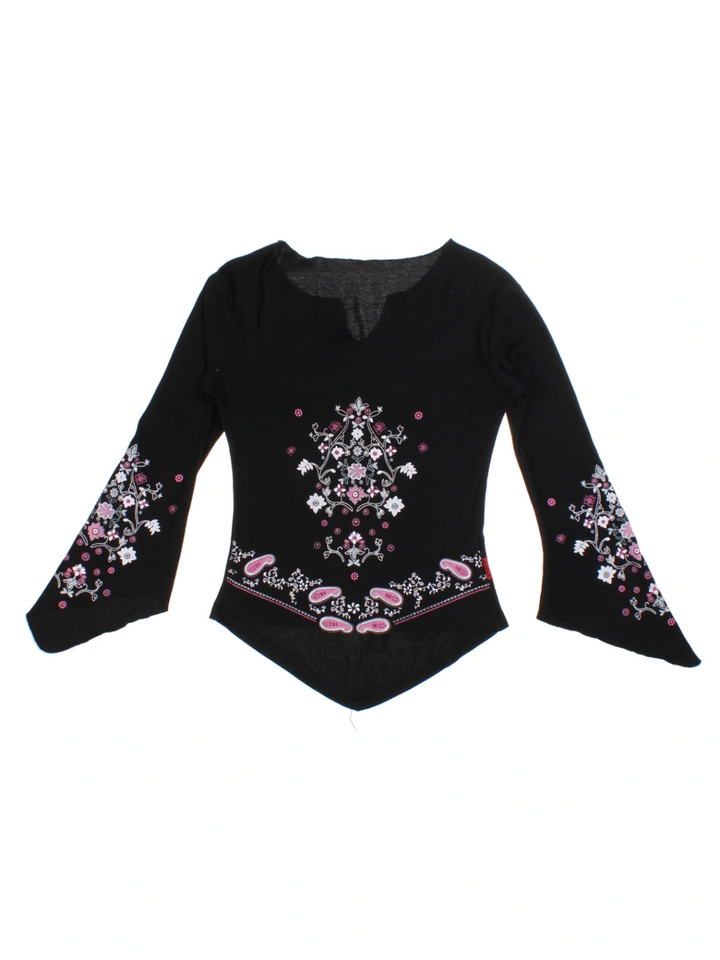 Y2K Paisley Print Top (Size M)