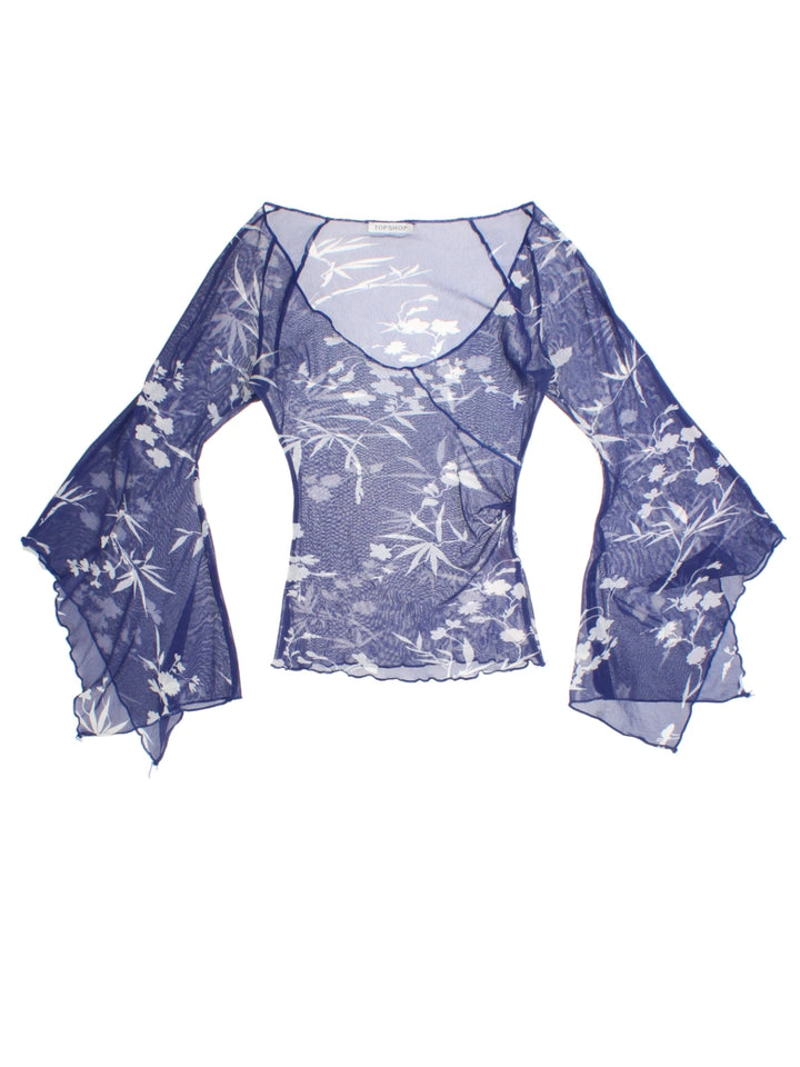 Y2K Topshop Mesh Blouse (Size S)