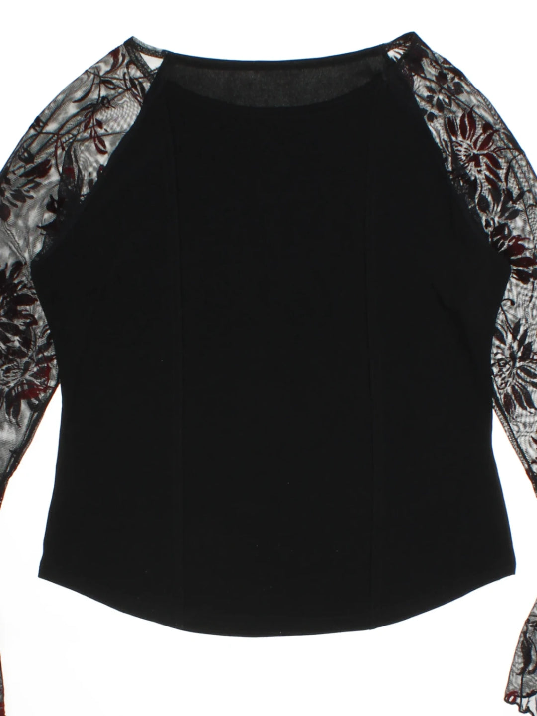 Y2K Lace Sleeve Top (Size XS)