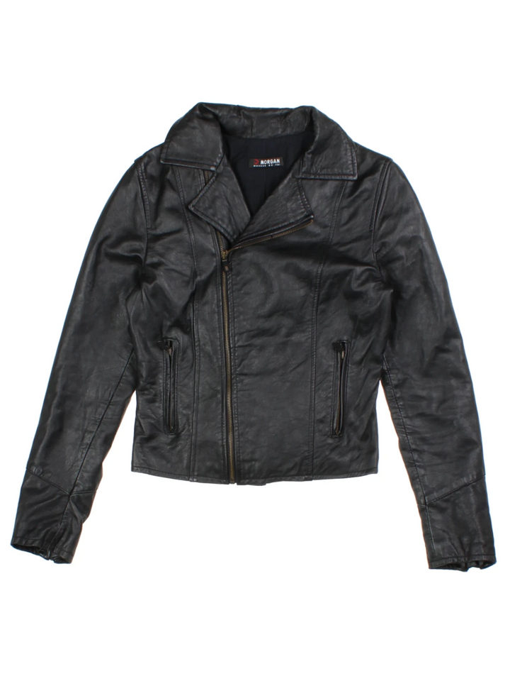 Y2K Morgan Leather Jacket (Size XS)
