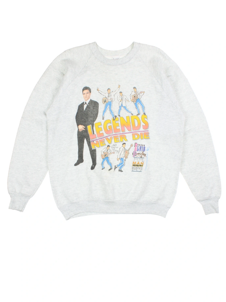 90's Elvis Presley Legends Never Die Sweatshirt (Size L)