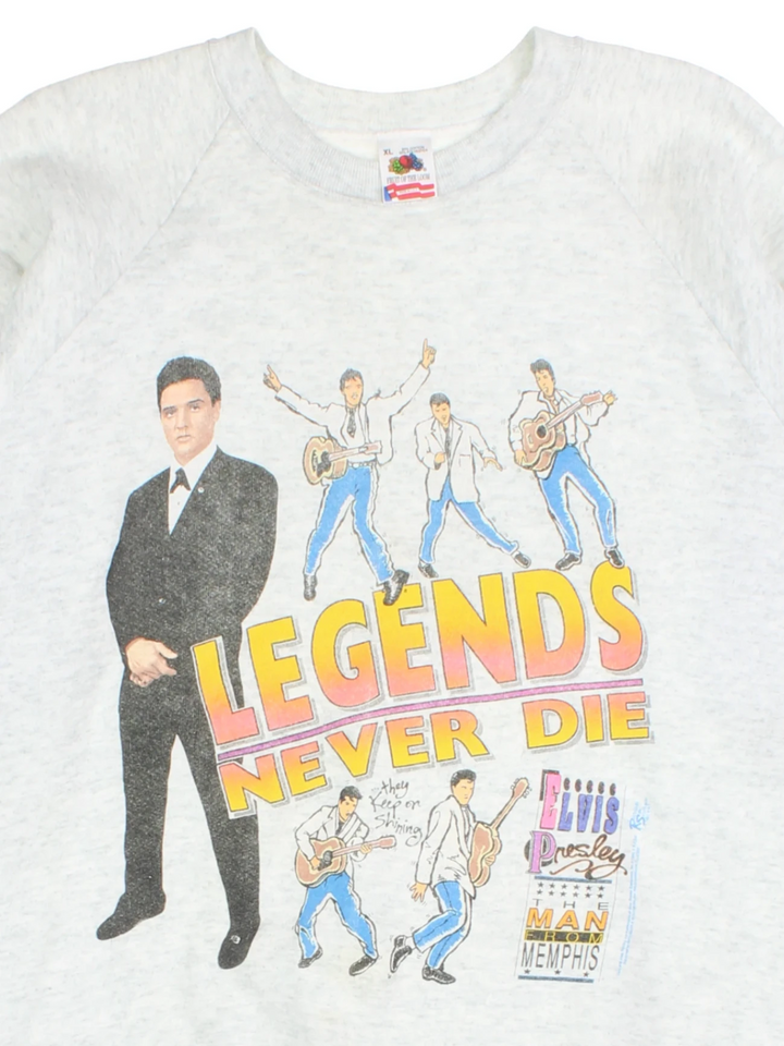 90's Elvis Presley Legends Never Die Sweatshirt (Size L)