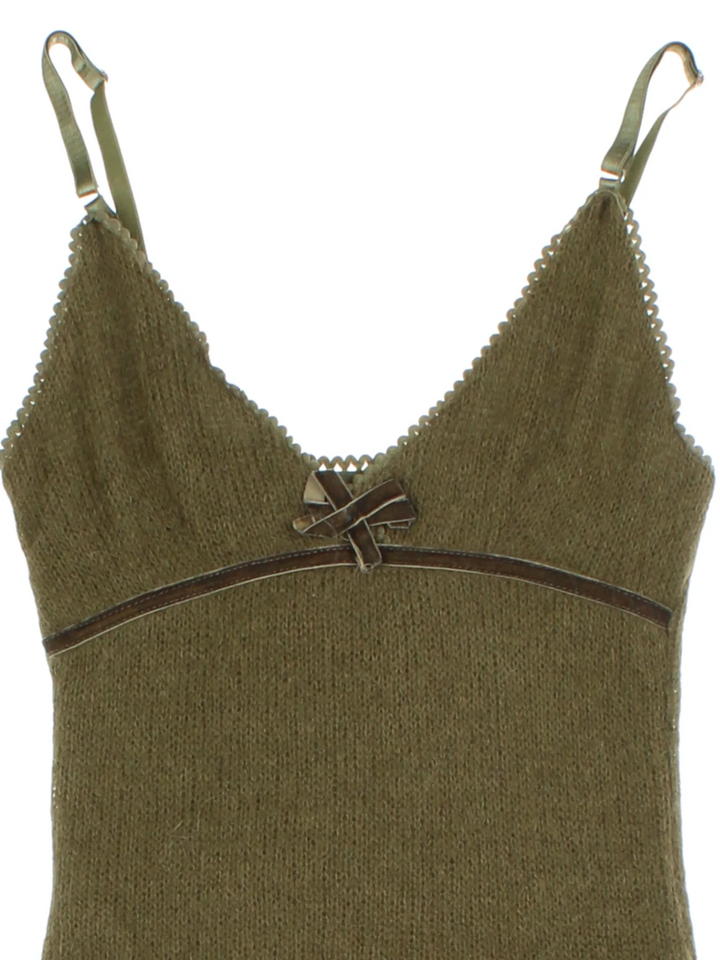 Y2K Knitted Cami Top (Size S)