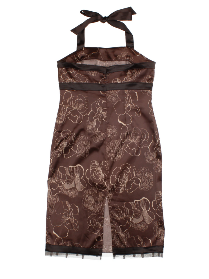 Y2K Halter Neck Midi Dress (Size S)