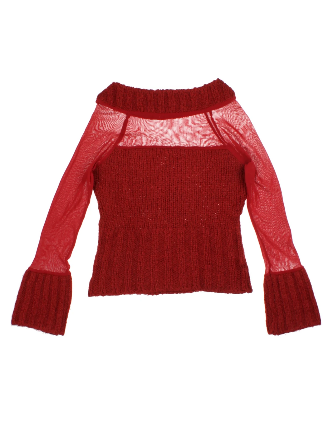 Y2K Sheer Detail Jumper (Size L)