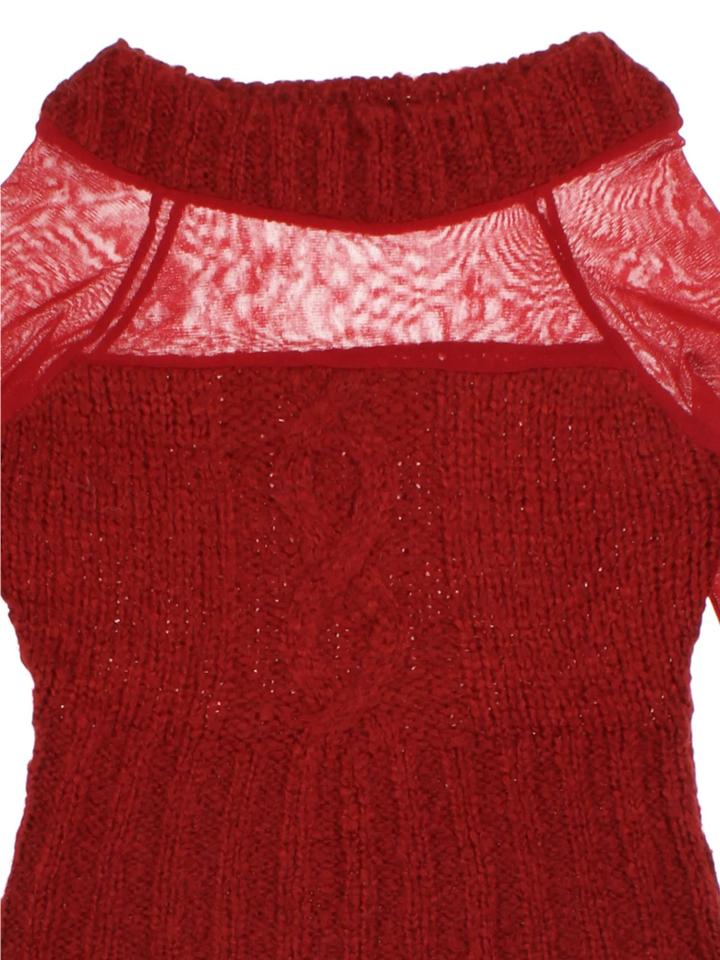 Y2K Sheer Detail Jumper (Size L)