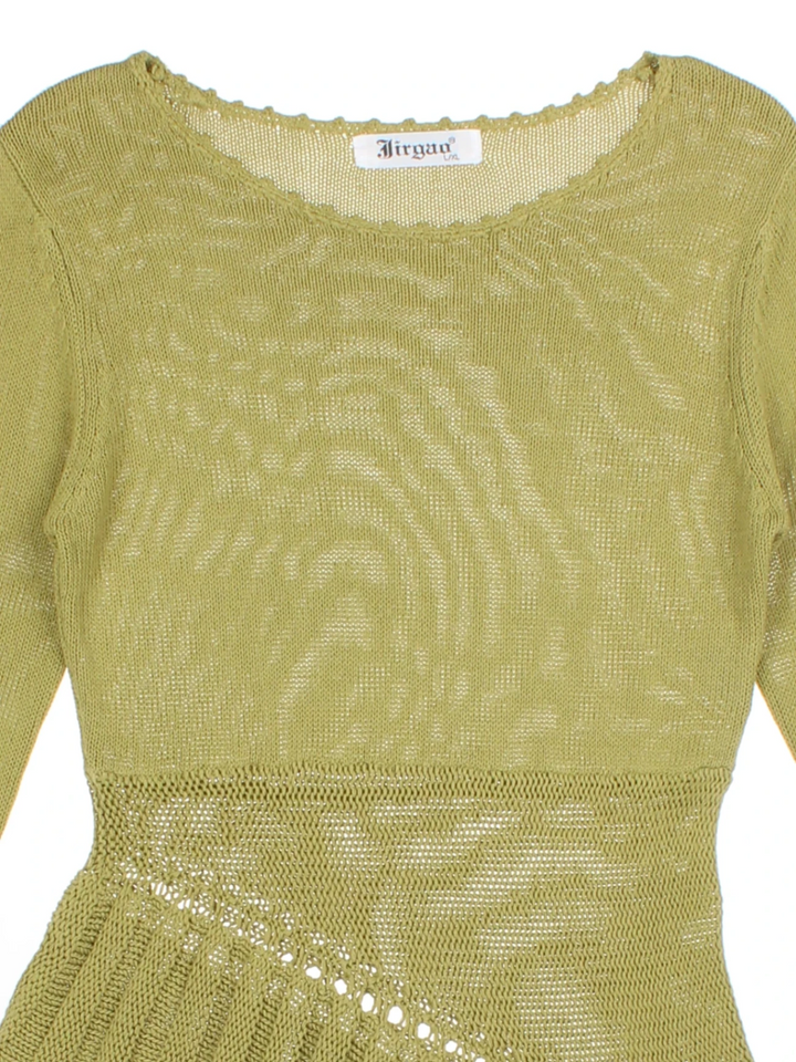 Y2K Asymmetrical Frill Hem Jumper (Size L)