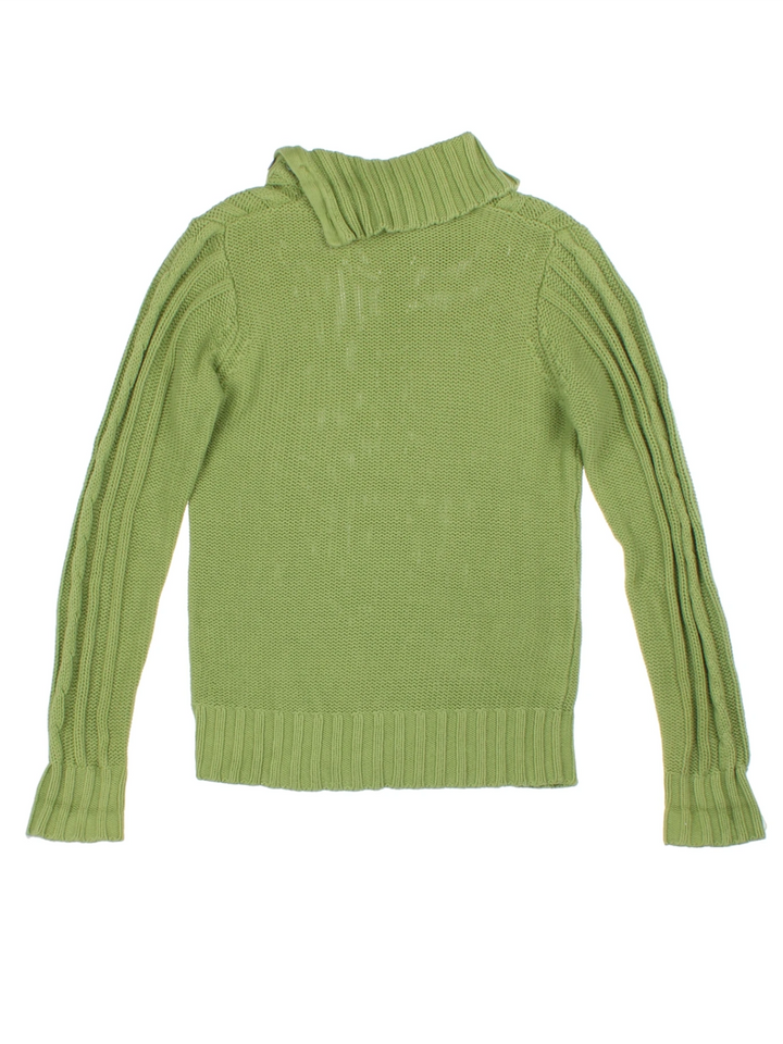 Y2K Knit Button Neck Jumper (Size M)