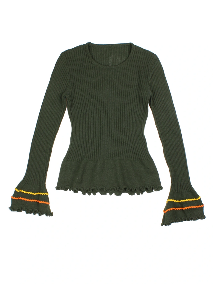 Y2K Flared Hem Jumper (Size S)