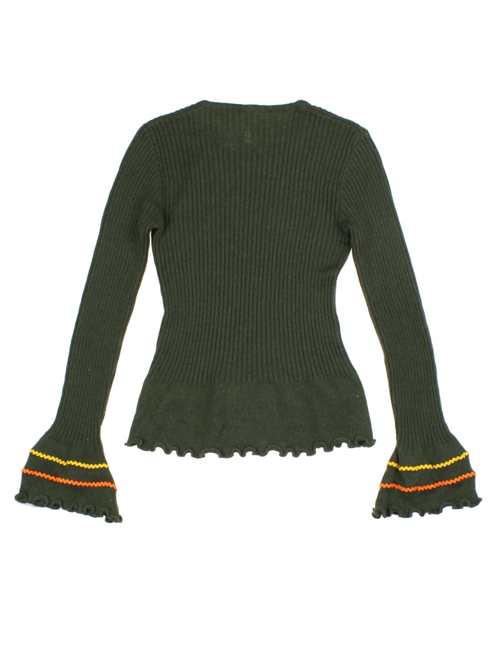 Y2K Flared Hem Jumper (Size S)
