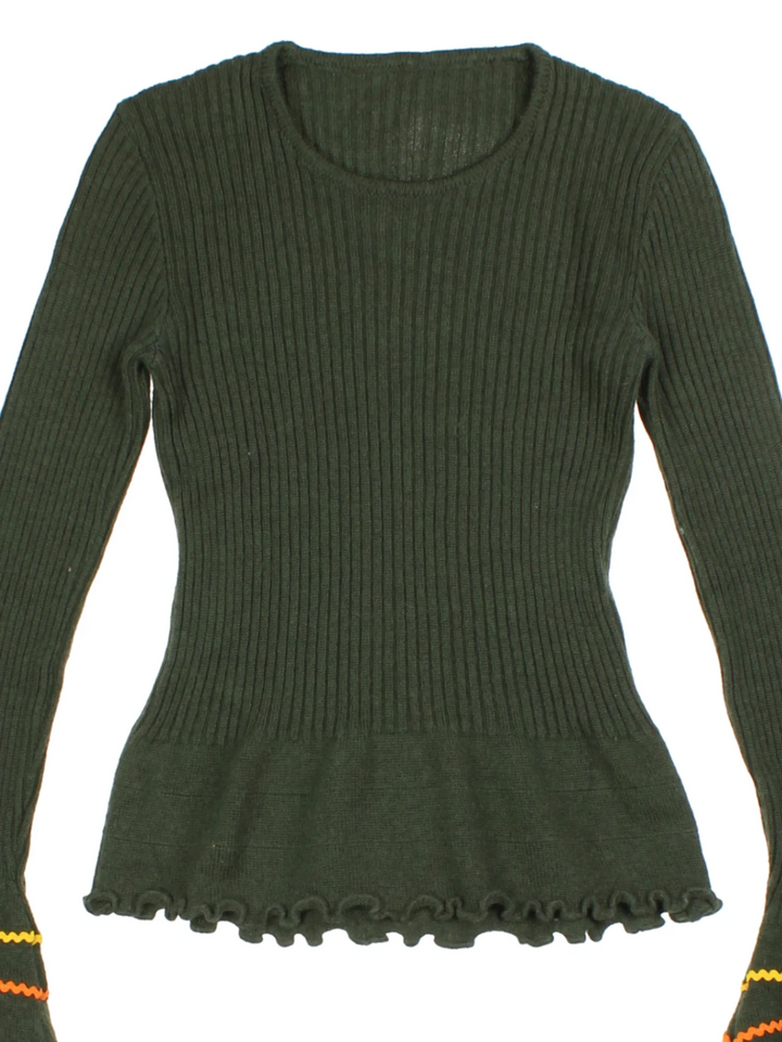 Y2K Flared Hem Jumper (Size S)
