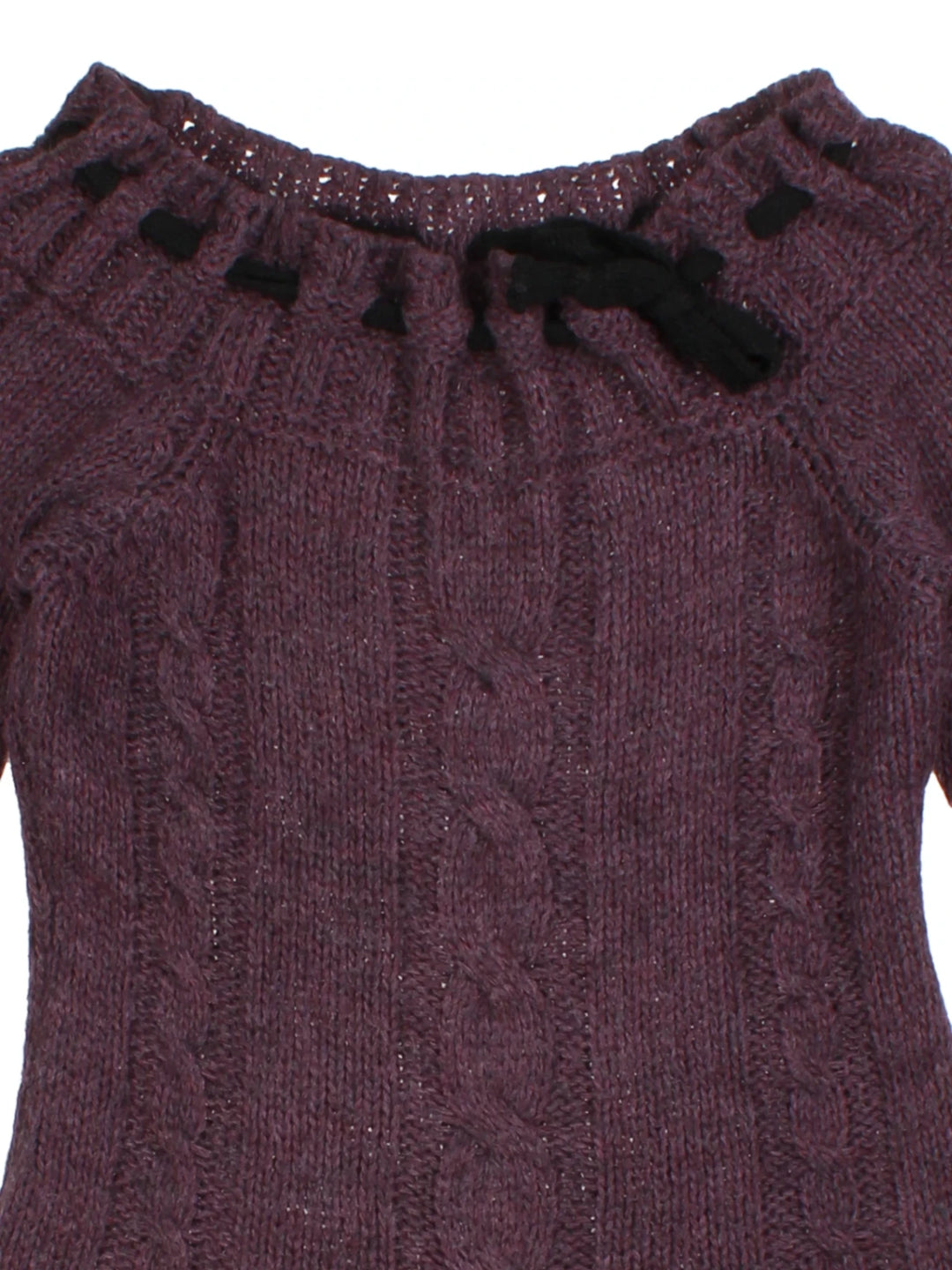 Y2K Knit Tie Neck Jumper (Size L)